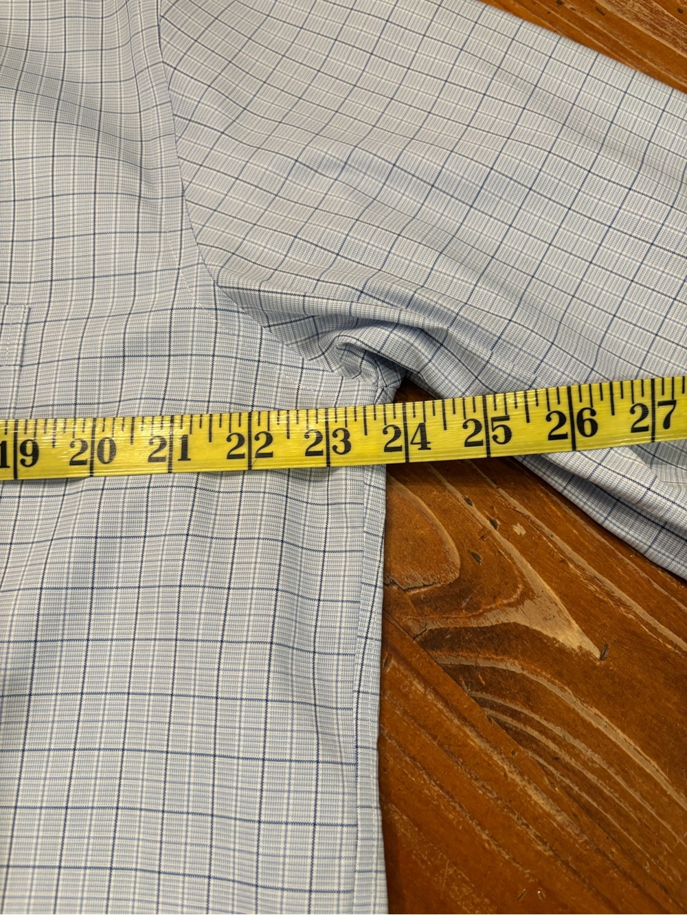 Brooks Brothers Men’s Blue Windowpane Dress Shirt Size 16-34 - Picture 4 of 7